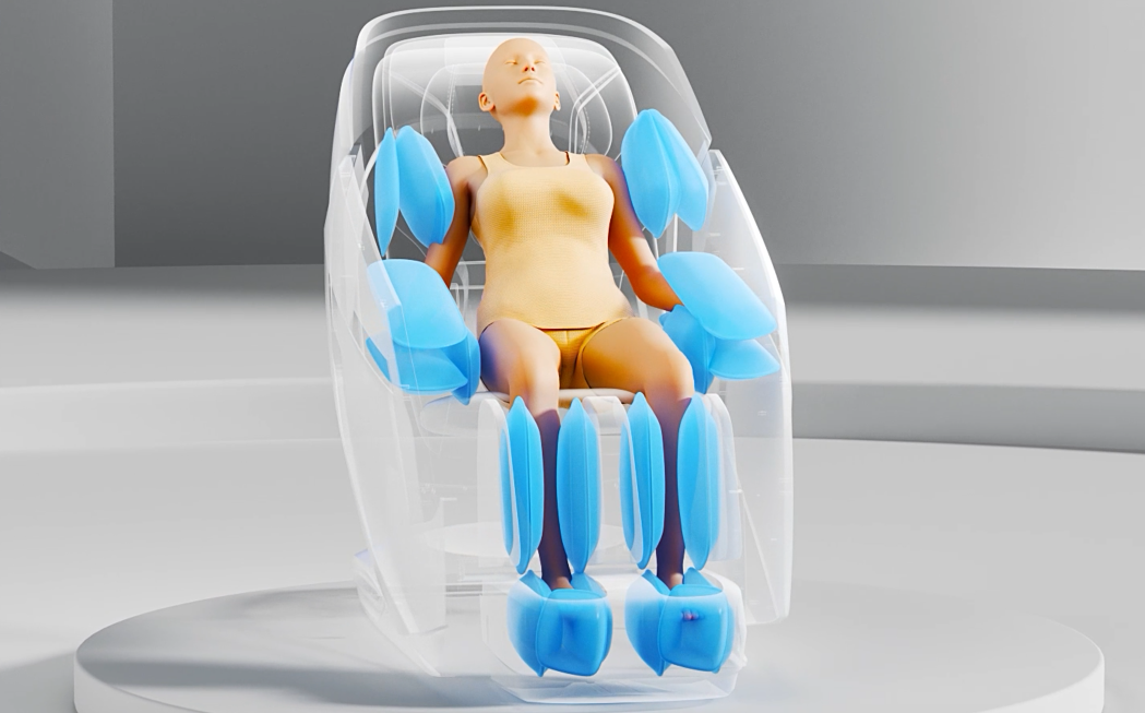 Masážne kreslo Damico Cosmo 4D dualcore vzduchová tlaková masáž